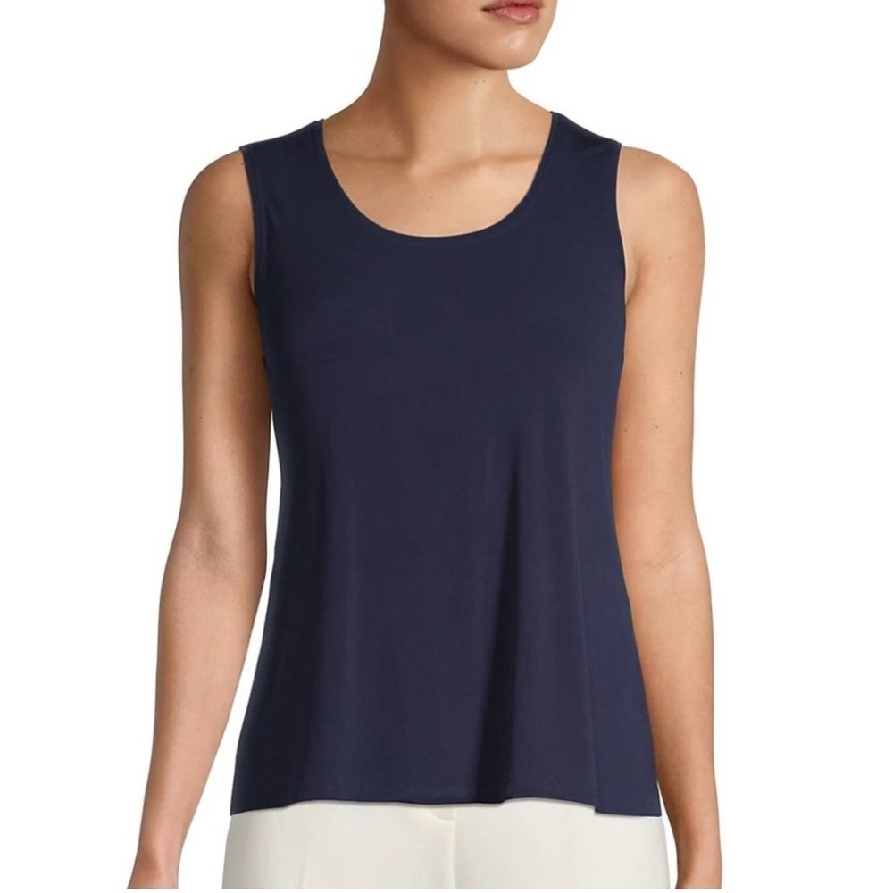 Stretch Silk Jersey Scoop Neck Tank XS